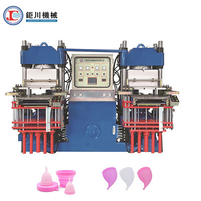 เครื่องยางซิลิโคน Blue Vacuum Press ที่ผลิตได้สูง 2 สถานที่สําหรับผลิตผลิตภัณฑ์ซิลิโคนยาง