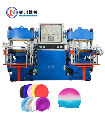เครื่องวัลคานิซิ่งไฮดรอลิก เครื่องทําหมวกว่ายน้ําซิลิโคน 380V 2RT